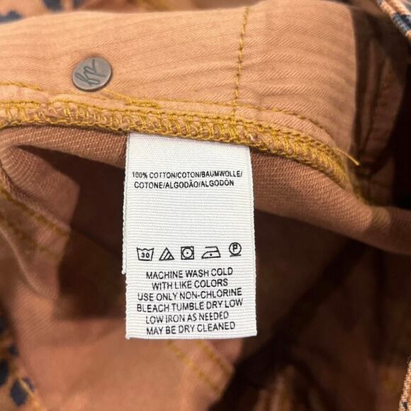 Free People We the Free Leopard Mini Skirt Brown Black Full Zip Raw Hem Sz 24 - Picture 6 of 9